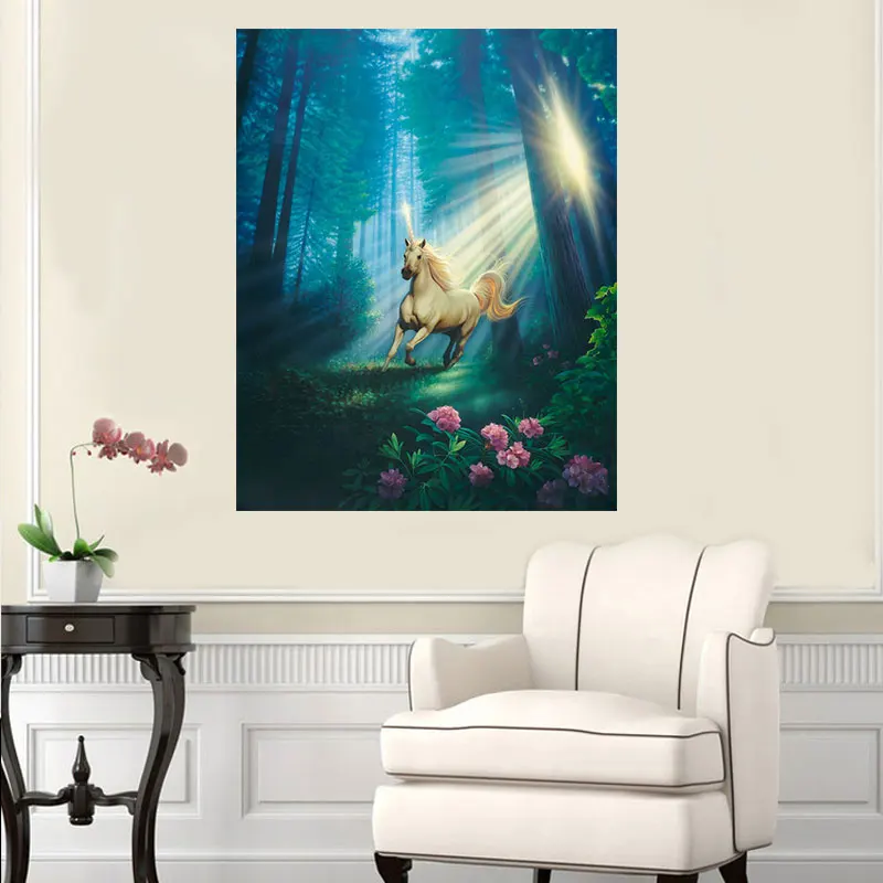 H2814 YIKEE Unicorn diamond painting,full embroidery diamond,full