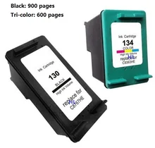 2 шт. Совместимый картридж HP130 HP134 для Officejet 7413 k7103 Deskjet 6943 6983 5743 6543 6843 9803 6623 5943