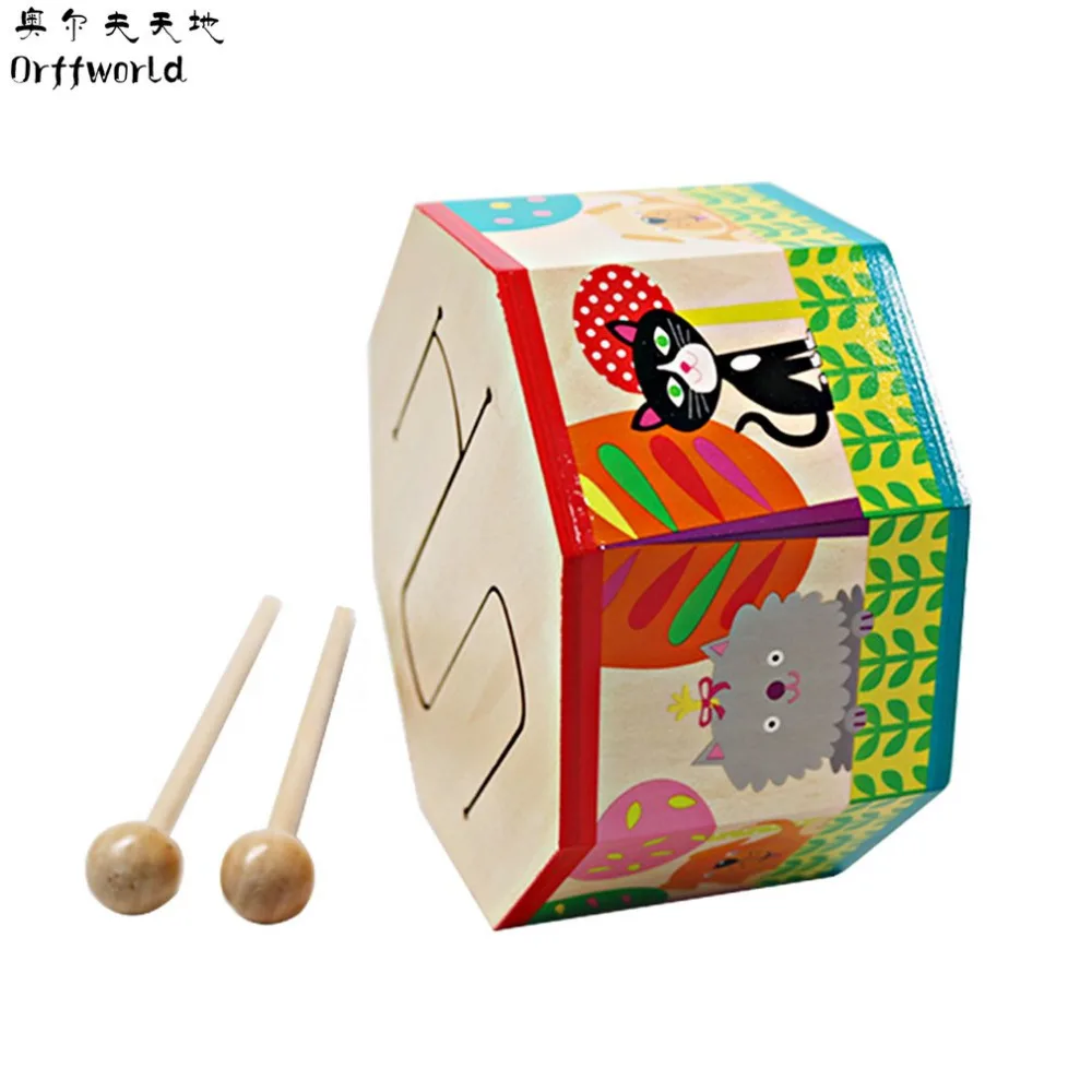 Orff World новые барабанные палочки детская деревянная перкуссия игрушка музыкальный инструмент Детский сад Школа домашний ручной барабан обучающие игрушки