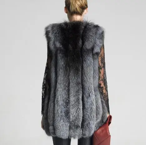 Moelleux 2018 Faux Gilet Fausse Z35 Artificielle La D'hiver De Hiver Fluffy Fourrure Femme Manteau Femmes Plus Taille Veste wwqRt