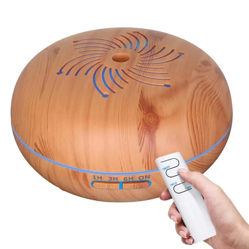 

550Ml Remote Ultrasonic Humidifier With 7 Color Led Lights Electric Aromatherapy Essential Oil Aroma Diffuser With Eu Plug