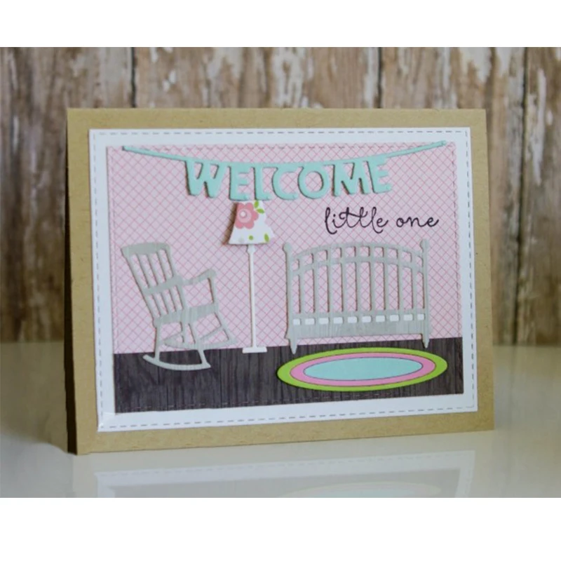 Bedroom's Chair Bed Light Metal Cutting Dies Stencils For DIY Scrapbooking Decorative Embossing Suit Paper Cards Die Cutting