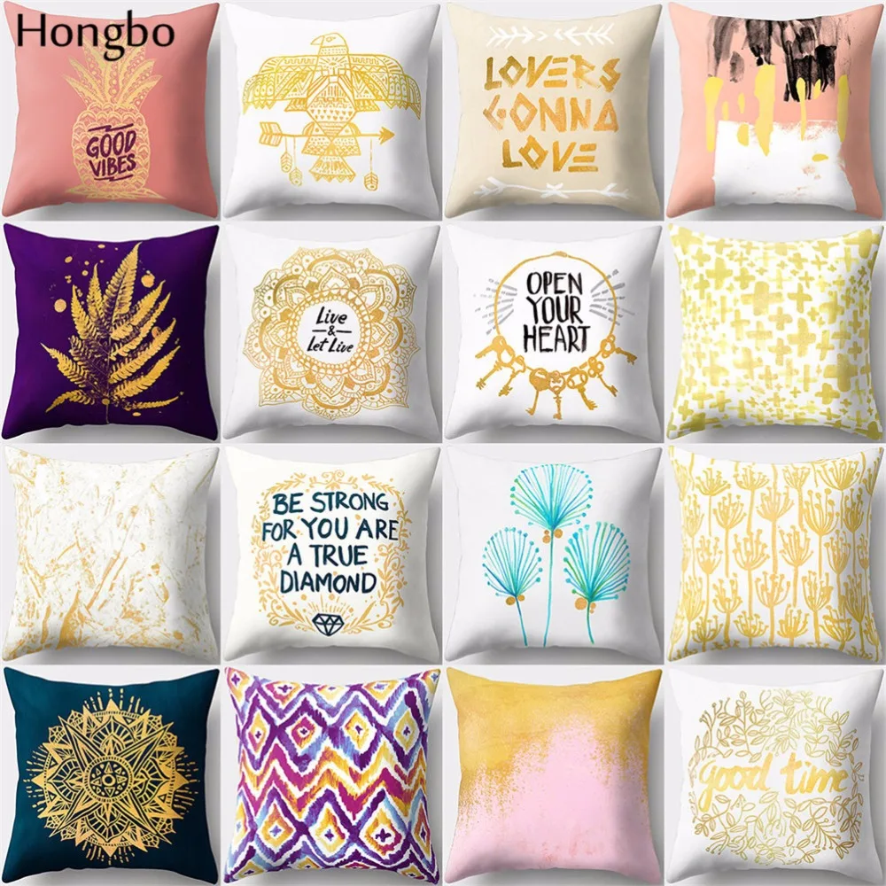 

Hongbo 1 Pcs Cushion Cover Pineapple Polyester Pillow Cover Case Square Decorative Throw Pillows For Home Car Sofa