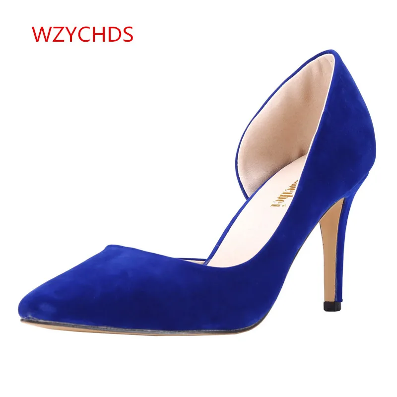 

WZYCHDS Women Sexy Queen suede 9CM Thin Heels High-heeled Shoes gradient color Woman Pointed Toe Pumps Wedding Nightclubs 952-5