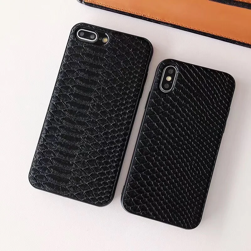 

Luxury Brand Handmade Men's crocodile leather Phone Case For iPhone X XS Max Xr 7 8 6 s Plus Fashion alligator skin Back Cover