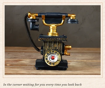 

Photography props resin decoration model Home Furnishing old telephone phone phone decorations