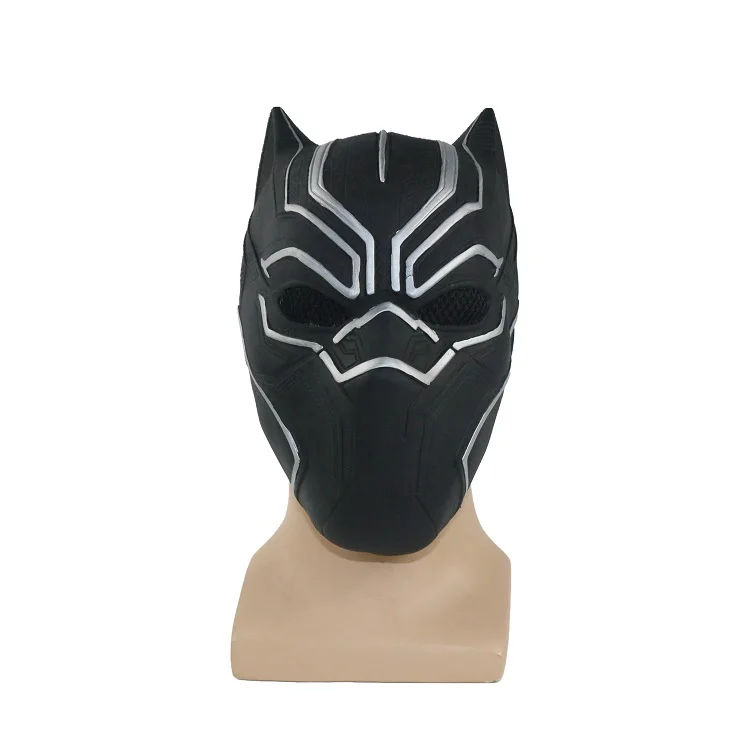Black Panther Masks Movie Captain America Fantastic For Cosplay Men's Latex Party Mask Helmet for Halloween