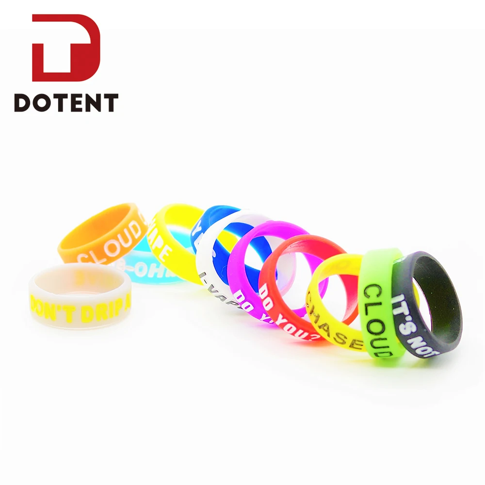 

5pcs DOTENT 23mm Diameter Vape Band Silicone Rubber Ring Protection Decorative Ring Electronic Cigarette Accessory Anti-skid