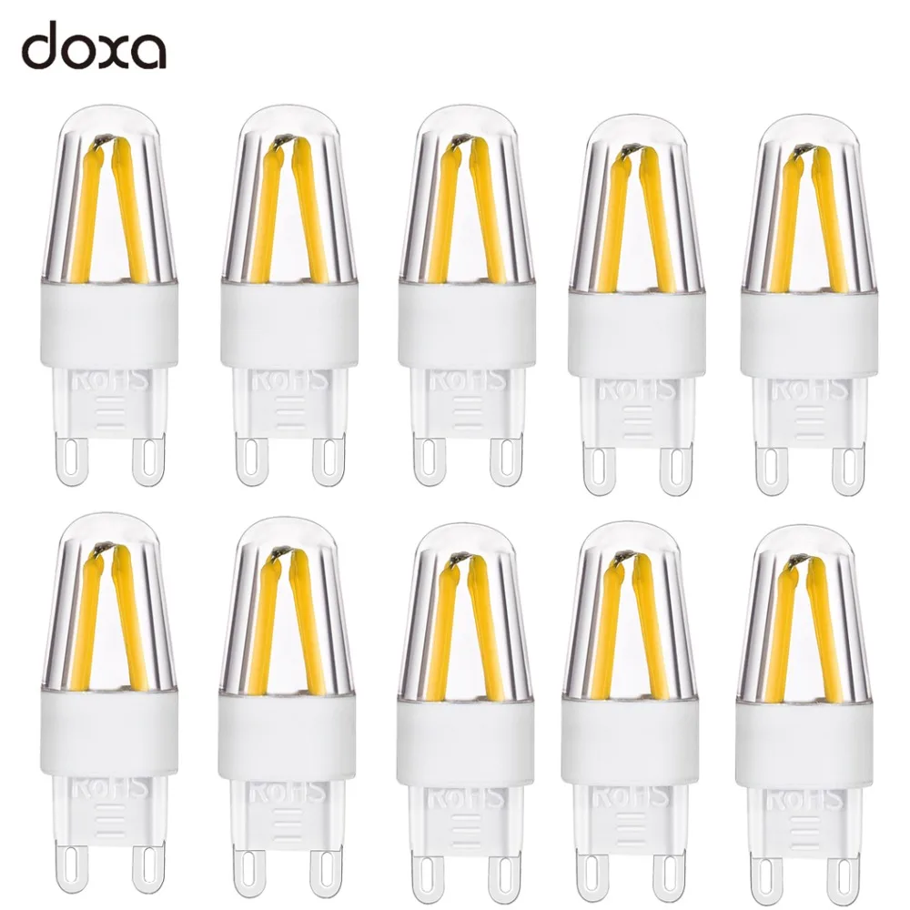 

10PCS G9 LED Bulb 220V 110V Dimmable 3W Filament COB super bright LED G9 Lamp 4LED Replace 20W Halogen For Spotlight Chandelier