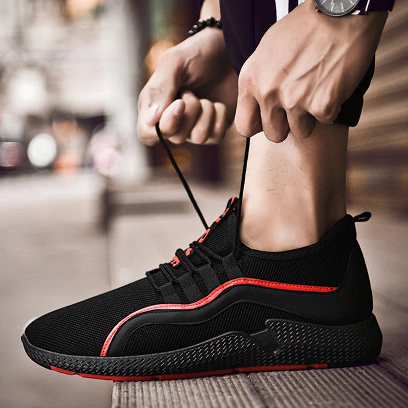 

Men Vulcanize Shoes Lace Up Men Shoes Breathable Mesh Men Sneakers Male Shoes Adult Footwear Men Casual Shoes Walking Sneakers