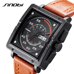 2018 SINOBI Мужские часы лучший бренд класса люкс спортивные мужские модные наручные часы кварцевые деловые кожаные часы Relogio Masculino