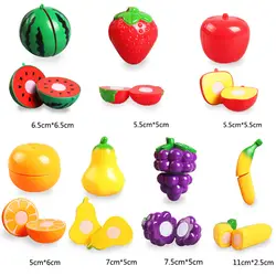 18 шт. ролевые игры режущая игрушка-фрукт набор муляжи фруктов овощи еда игрушка набор кухонные игрушки для детей