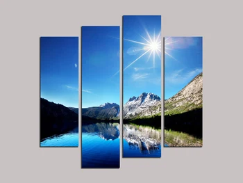 

Oil Painting on Canvas 4pcs about "Beautiful landscape" Modern style wall pictures cafe bar kids room wall decor RM4-017
