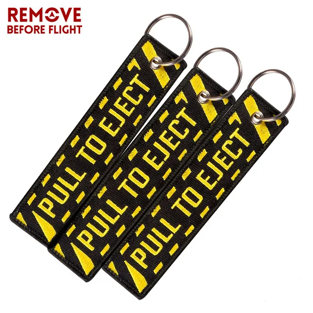 Key Fob Keychain >> Pull To Eject Aviation Gift Keychain Embroidered Key Chain Fashion Key Fob Keychain >> Pull To Eject Aviation Gift Keychain Embroidered Key Chain Fashion