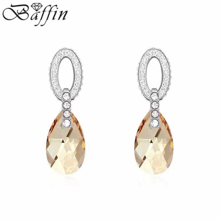 

BAFFIN Ethnic Drop Earrings Women Pendientes Made with Swarovski Elements Crystals from Swarovski Silver Color Jewelry