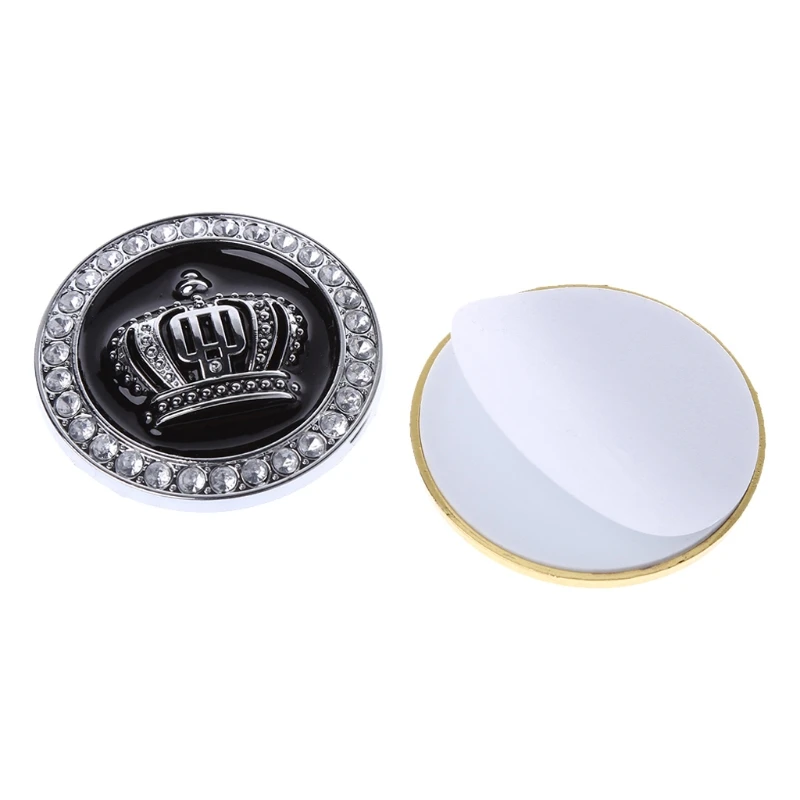 Auto Car 3D Diamond Crown Metal Badge Stickers Decals Personalized Decoration