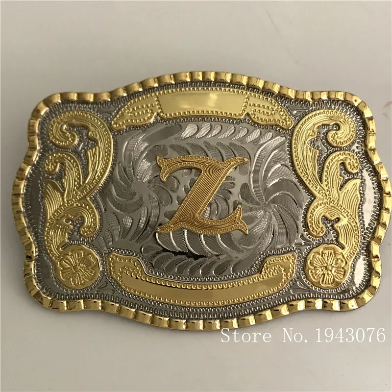 Retail Latest Styles High Quality Gold Z Initial Letter Belt Buckle