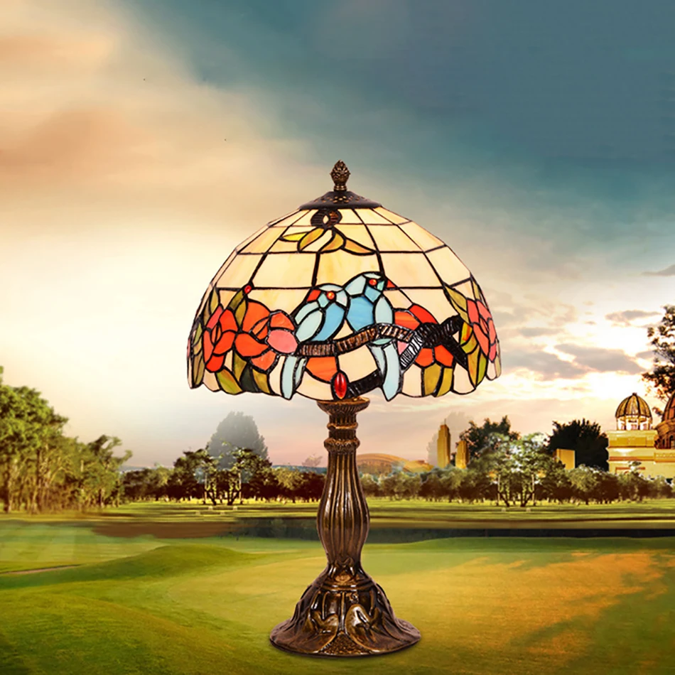 Led lamps interior decoration table lamp Tiffany European classical style walk give light bulb home bedroom living room art | Лампы и