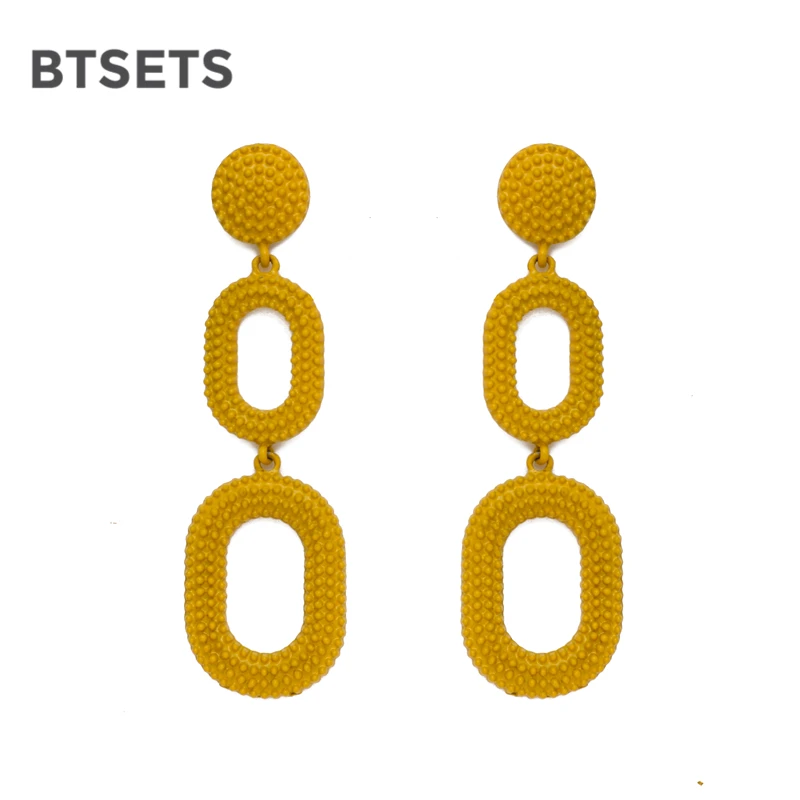 

Long Earrings for Women Fashion Jewelry Yellow Hanging Drop Earrings Female Brincos Vintage Statement Earrings Oorbellen