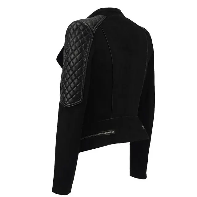 Высококачественная кожаная женская куртка черного цвета зимняя Модная приталенная замшевая мотоциклетная куртка и пальто размера плюс 5XL 6XL