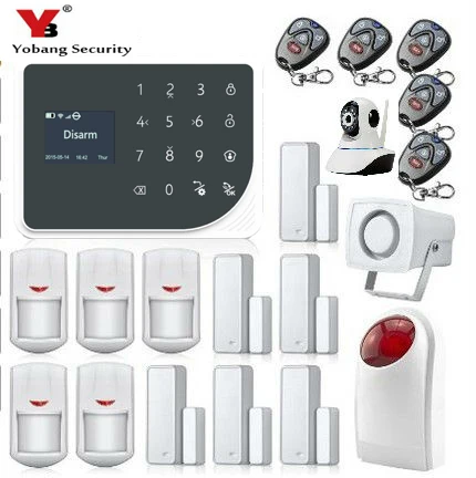 

LCD Keyboard RU/SP/EG/FR/IT Voice Wireless SMS Home GSM Alarm system House intelligent auto Burglar Door Security Alarm Systems