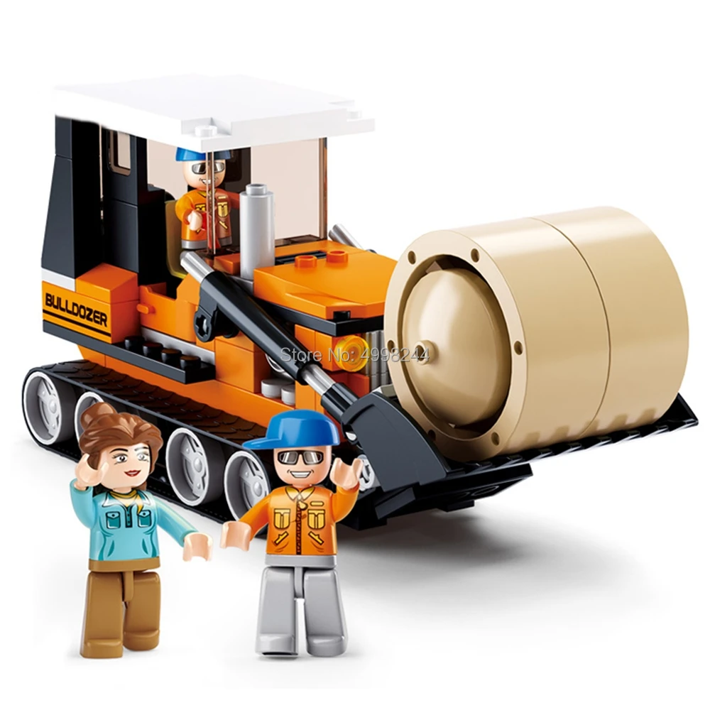 

sluban 0558 165pcs city happy farm crawler transport grass car building blocks Bricks Toy