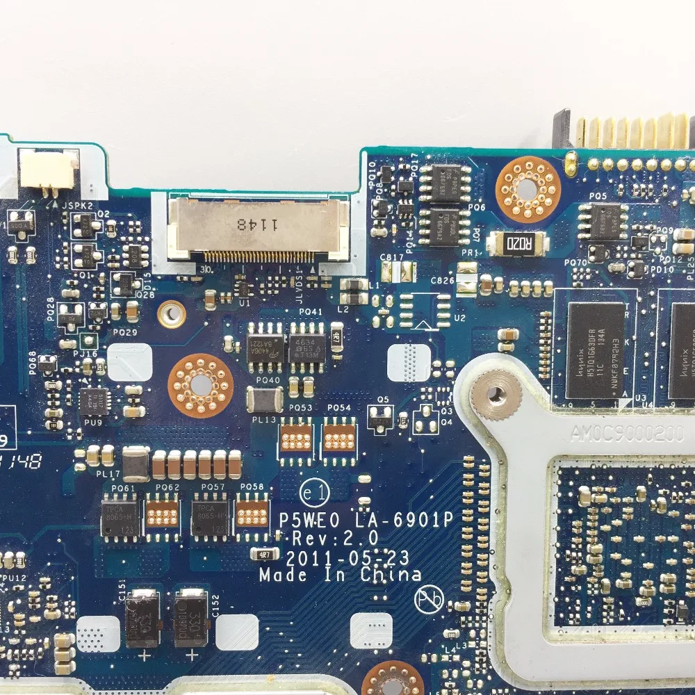  KEFU P5WE0 LA-6901P motherboard for acer 5750 5750G 5755 5755G laptop motherboard HM65 GT630M/GT540
