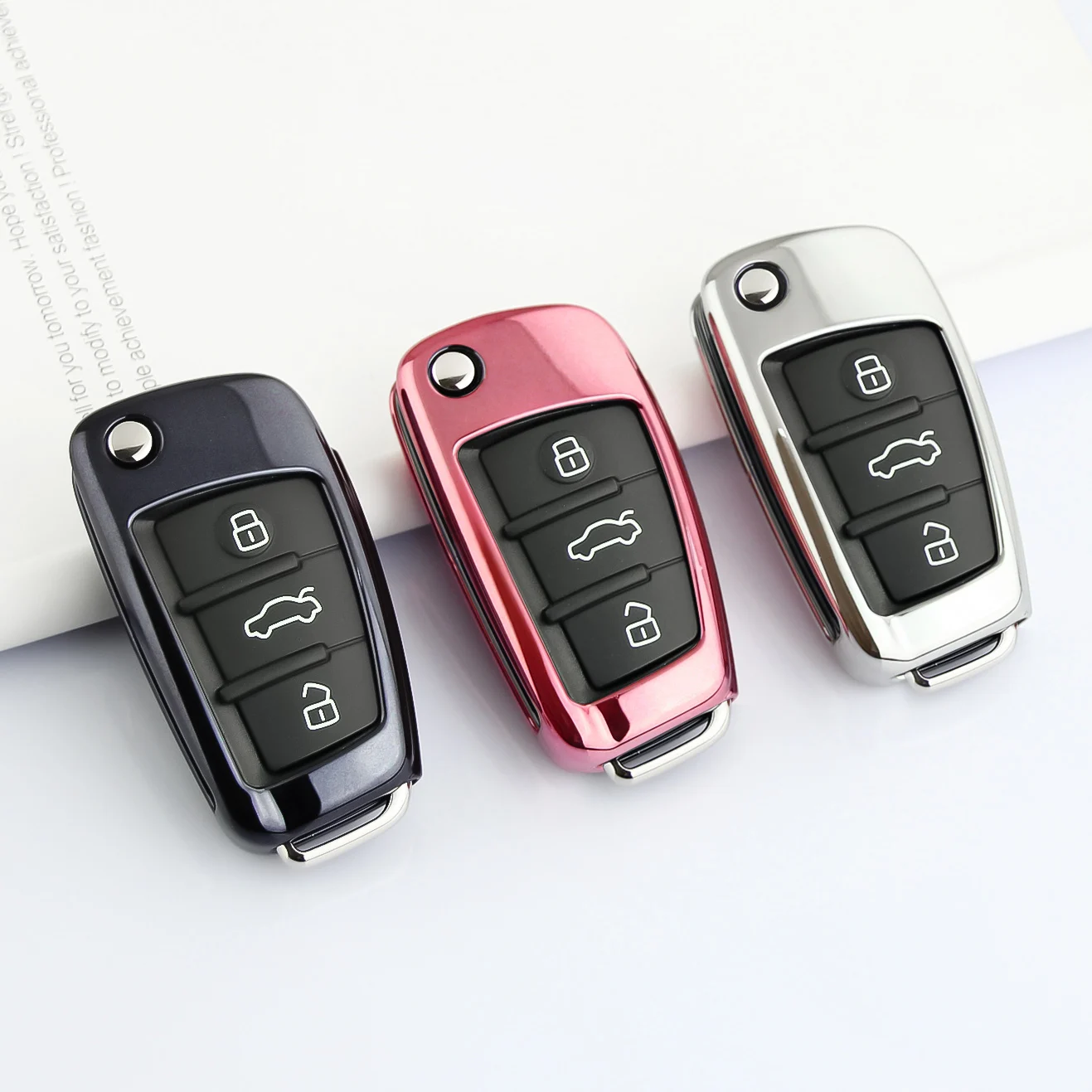 Folding Car Key Case For Audi A1 A3 S3 Q3 Q7 Scratch Proof ...