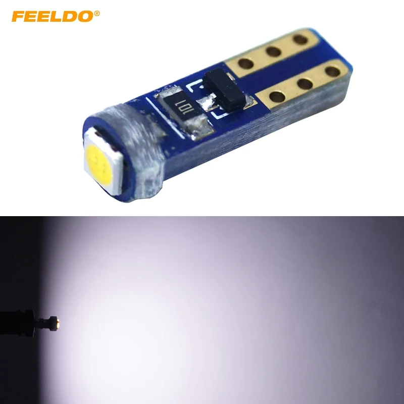 

50Pcs White T5 7417 Car LED Light 3030 1LED LED License Plate Parking Lights Side Lamp Bulb Light #FD-1782