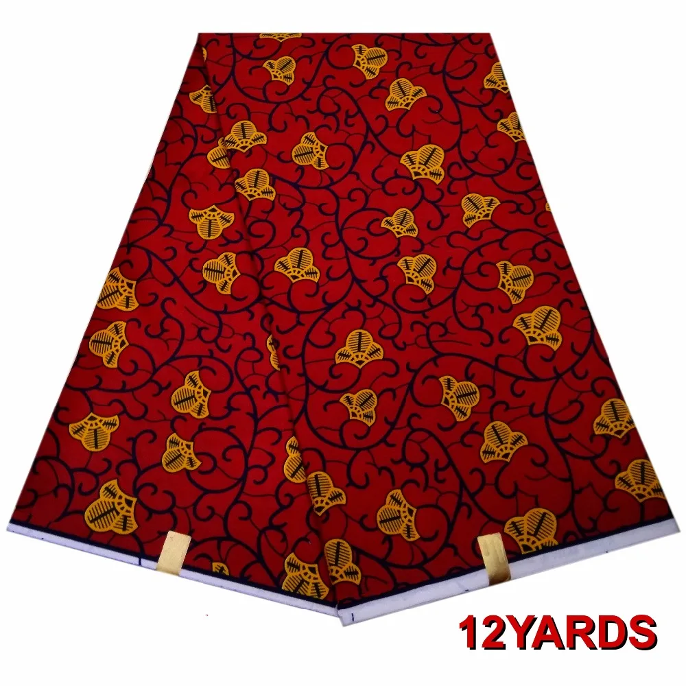 

12 yards 100% polyester african fabrics not cotton African print fabric wax print fabric african wax prints farbics for party