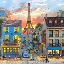 Пари-стрит деревянные головоломки 1000 штук ersion головоломки белая карта взрослые детские развивающие игрушки