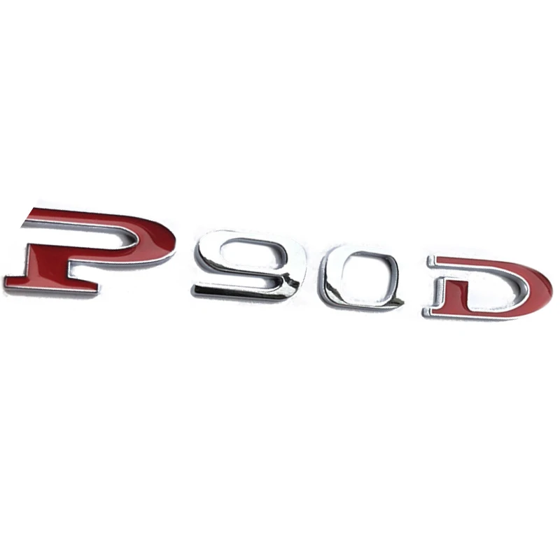 P90D 100 значок для Tesla модель S модель X хромированная эмблема наклейки с цитатами 75 85 P90D P100D 90 часть доступа заменяет прочный - Название цвета: P90D
