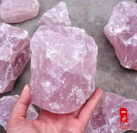 1000 г натуральный сырой розовый кристалл кварца камень замке фэн шуй камень украшения