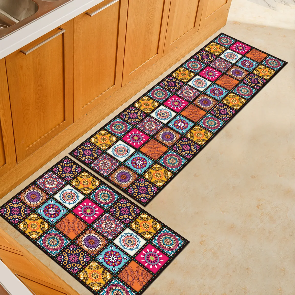 Zeegle домашний коврик для входной двери кухня Холл абсорбирующие ковры для спальни напольные ковры прикроватные коврики анти-скольжения коврик для ванной - Цвет: Pattern 06