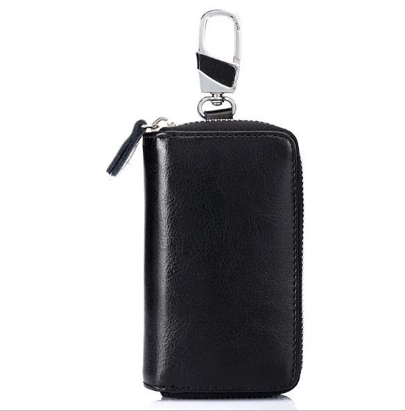 Cross-Border Leather Car Key Wallet Bag Multi-Function  Large Capacity Wholesale Custom Men'S Key Case Bag Female Waist Hanging