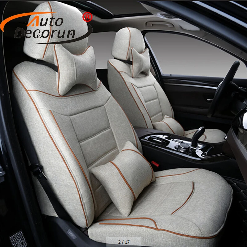 Us 303 96 49 Off Autodecorun Seat Set Car For Peugeot 407 Accessories Seat Covers Custom Flax Fabric Auto Interior Cushions Seats Supports Covers In