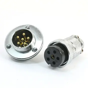 

P25-6 Core 25mm 6 Pin Stepper Motor Aviation Connector Plug Free shipping
