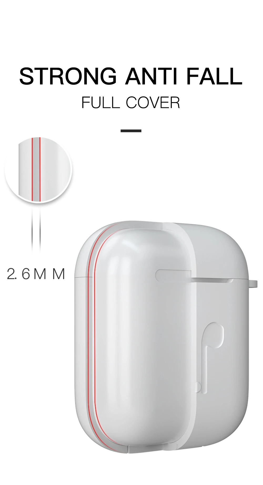 5 шт./компл. Силиконовые чехлы с цепочкой для ключей крюк для Apple Airpods защитный чехол ремень держатель Air стручок селфи-Палка с Bluetooth гарнитура аксессуары