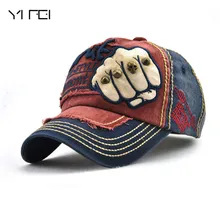 Ифэй Регулируемый шляпу хлопка snapback Заклёпки Gorras хип-хоп Для мужчин Для женщин Бейсбол Кепки Модные Кулак Открытый Кепки