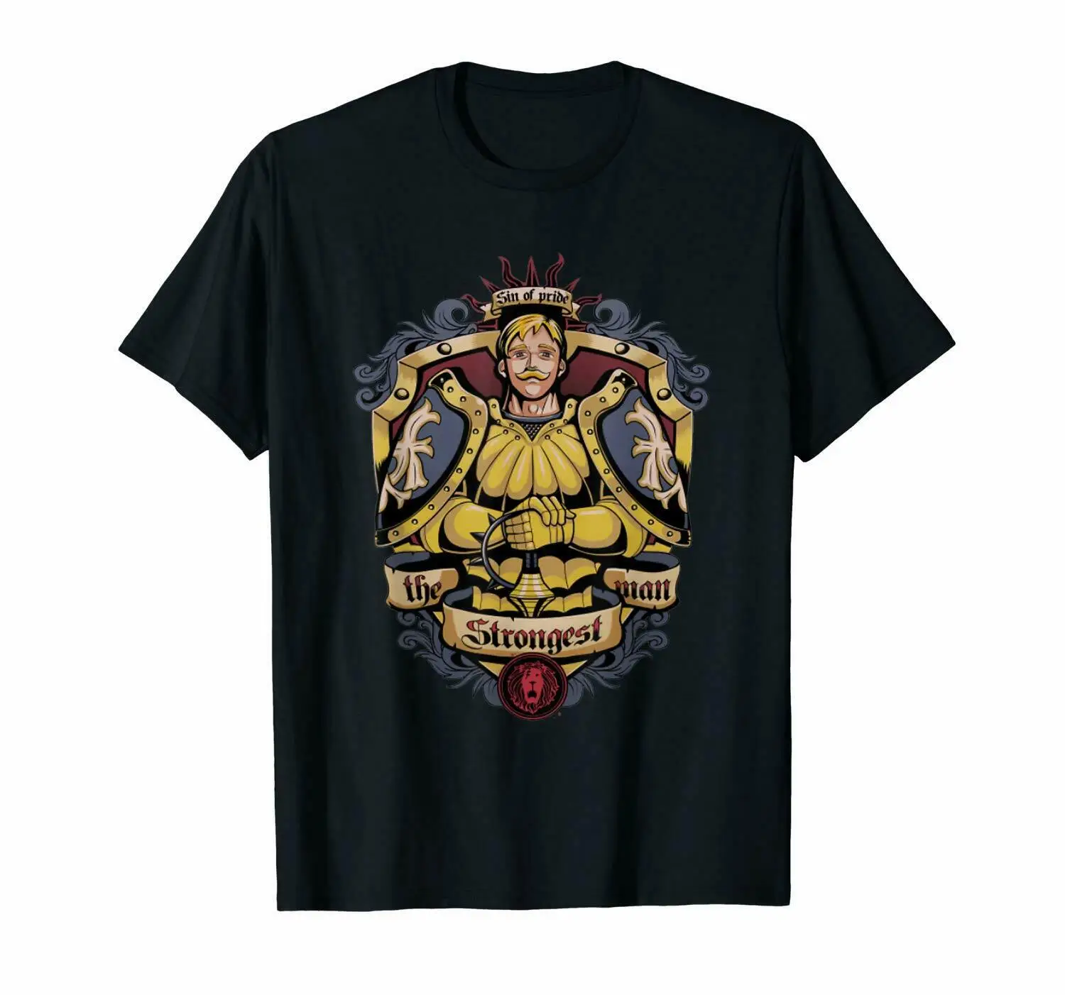 

2019 Funny The Strongest Man Seven Deadly Escanor The Sins And The Demons Black T-Shirt Tee Hoodie