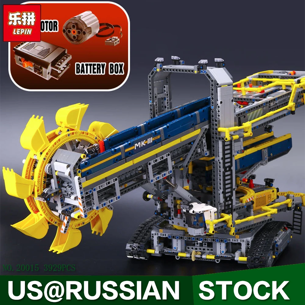 

LEPIN 20015 Technic Series Bucket Wheel Excavator Model Assembling Building Blocks Brick Compatible with 42055