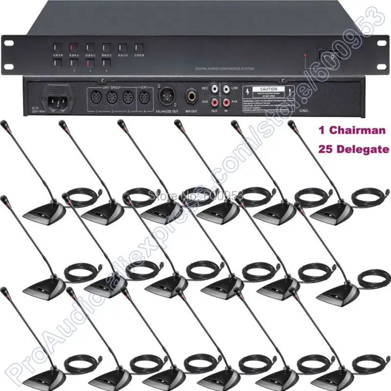 New upgrade 26 Desk Wired Digital Conference Meeting Room Microphone