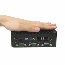 Micro Industrial Desktop Computer 2gb Ram 256gb Hdd Support Win7 Ultimate/ Home Premium Fanless 12v Dc Computer Qotom-q180PJ1800