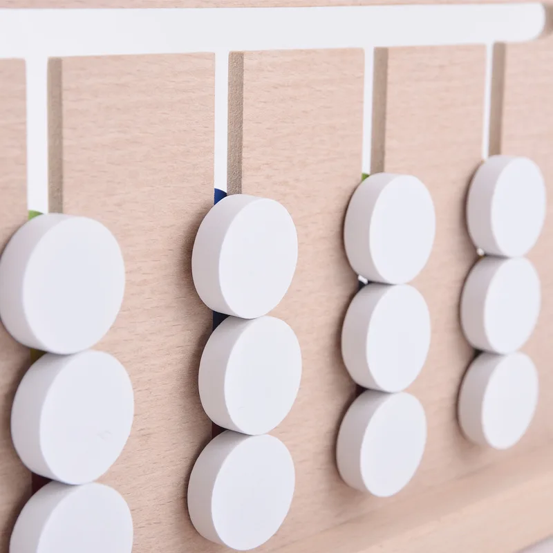  2018 wooden four-color game Montessori enlightenment puzzle children logic toys early education tea - 32950921641