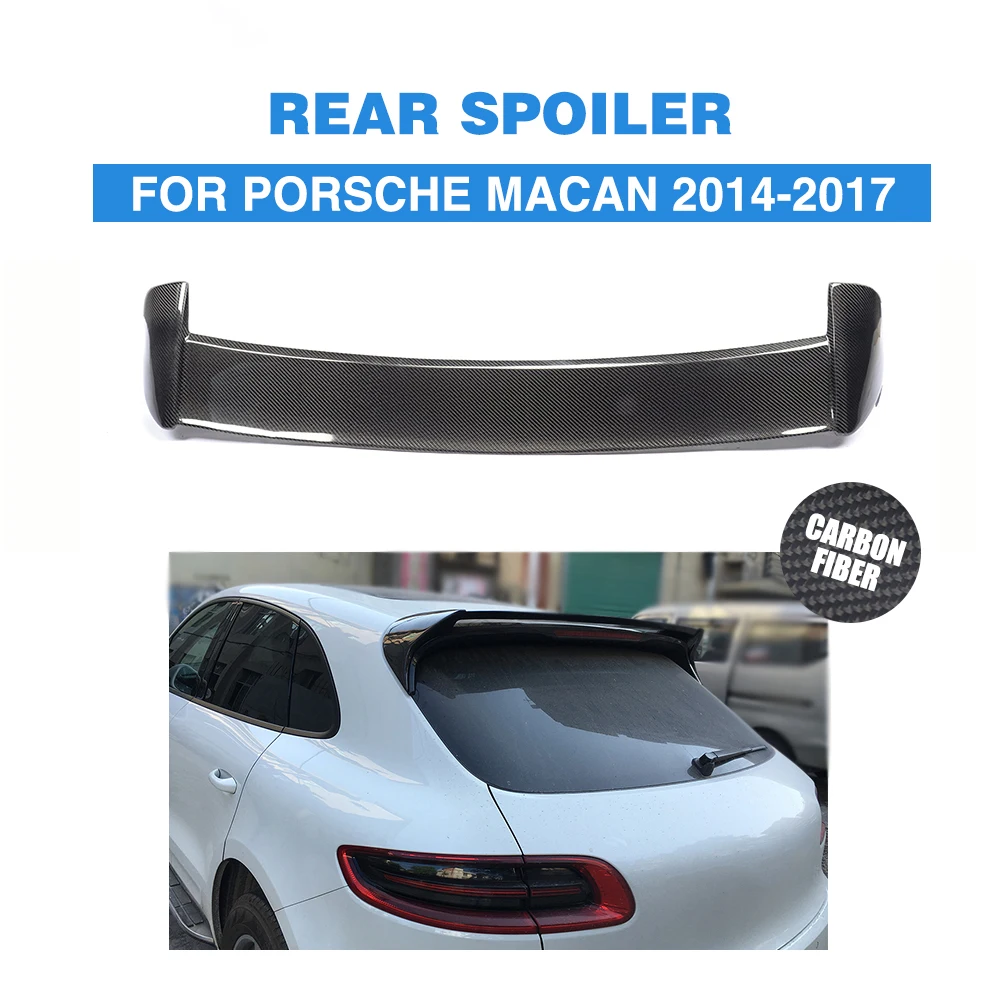 

Carbon Fiber Rear Roof Spoiler for Porsche Macan Base Turbo Sport and S 2015 2016 Auto Racing Car Styling Tail Roof Window Wing