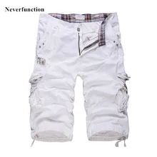 Мужские бермуды военные карго шорты новые хлопковые свободные высококачественные однотонные повседневные мульти-карманные Дизайнерские летние мужские Карго короткие брюки