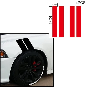 

4pcs Car Wheel Tire Edge Eyebrow Reflective Stickers For Renault Megane 2 Duster Clio Honda Civic Fit VW touareg MK5 Mazda 3 6