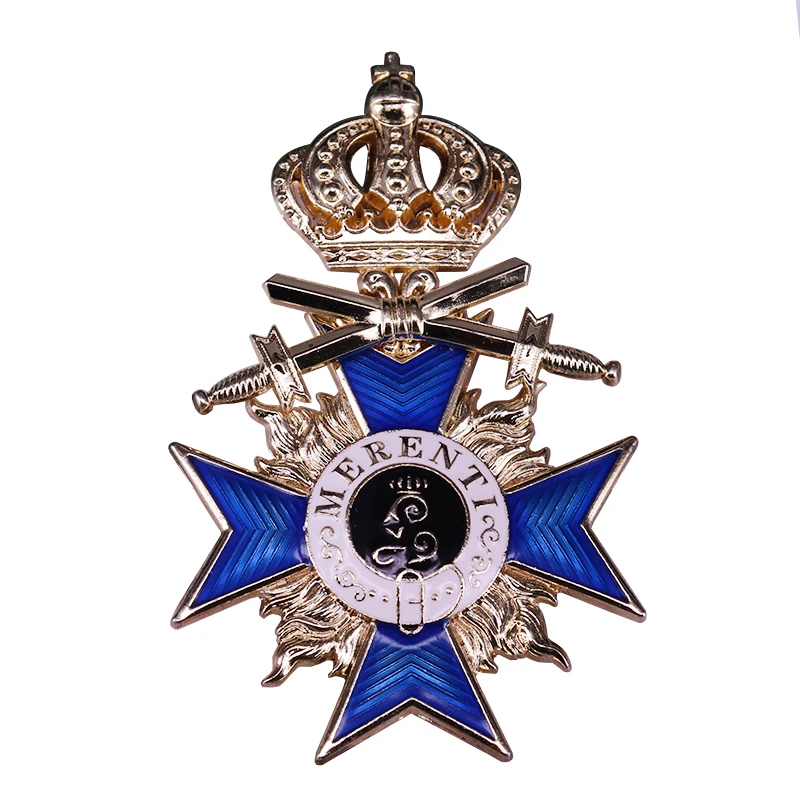 

Germany WW1 Bavaria Cross Military merit badge swords crown Merenti 1866 Medal