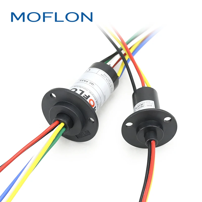 

Moflon large current slip ring rotating electrical rotary joint connector with 2~12 wires 2~30A/ring
