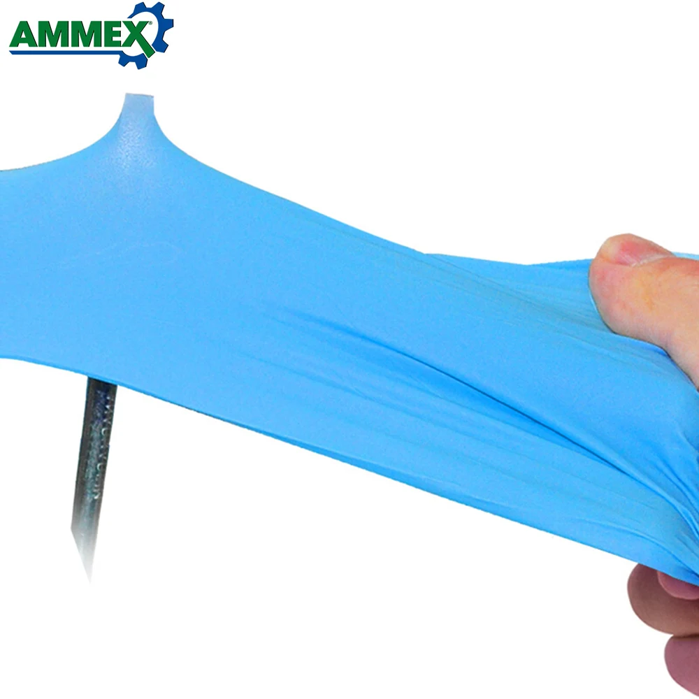 AMMEX 100 шт одноразовый Нитриловый резиновый перчатка толстая резиновая пудра свободный сильный эластичный перчатки для домашнего питания медицинский стоматологический